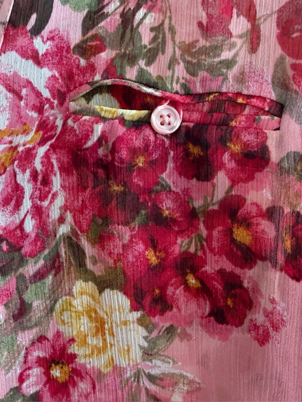 KUT from the Kloth Jasmine Chiffon Button mi-Up Blouse Size S (2-4) - Picture 5 of 13